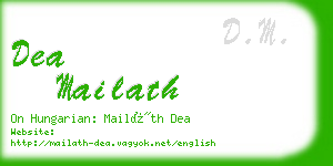 dea mailath business card